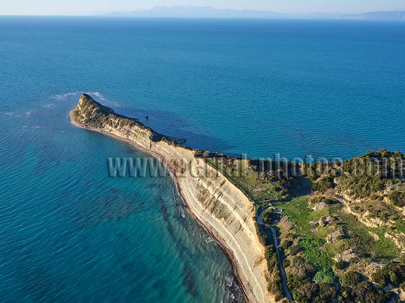 AERIAL VIEW photo of Cape of Rodon in Albania.