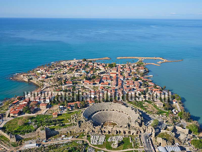 AERIAL VIEW photo of Sidé Peninsula, Turkey.