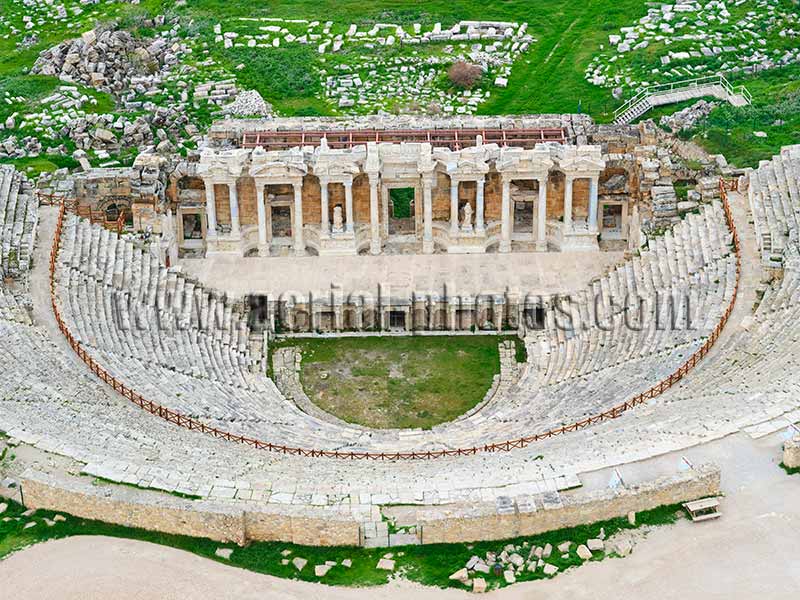 AERIAL VIEW photo of Hierapolis Theater.