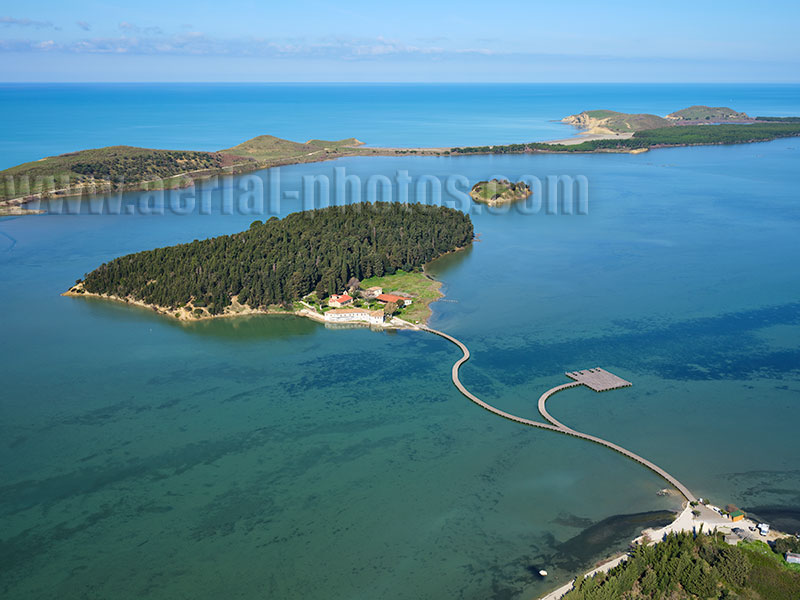 AERIAL VIEW photo of St-Mary's Monastery in Albania.