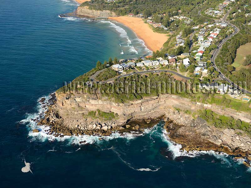 AERIAL VIEW photo of Bilgola Beach, Sydney, New South Wales, Australia.