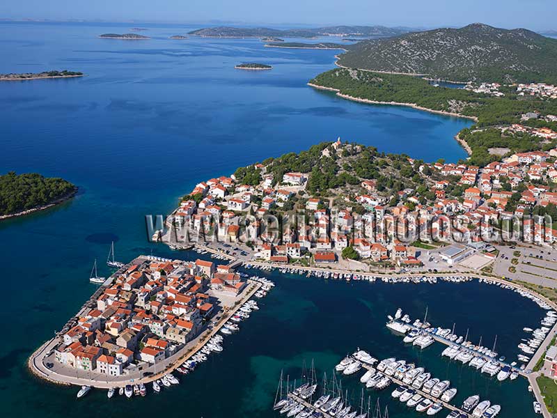 AERIAL VIEW photo of Tribunj, Dalmatia, Croatia. ZRAČNI POGLED fotografija, Dalmacija, Hrvatska.