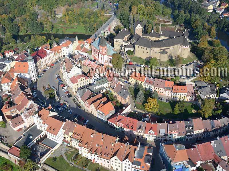 AERIAL VIEW photo of Loket, Czech Republic. LETECKÝ POHLED, Česká republika.