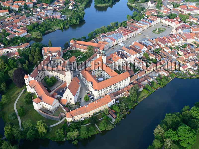 AERIAL VIEW photo of Telč, Czech Republic. LETECKÝ POHLED, Česká republika.