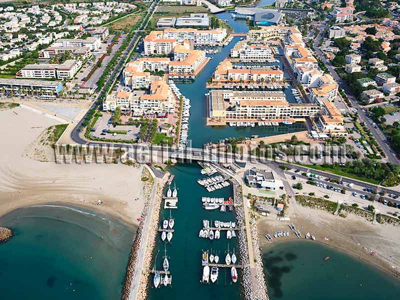 AERIAL VIEW photo of Sète, Occitanie, France. VUE AERIENNE.