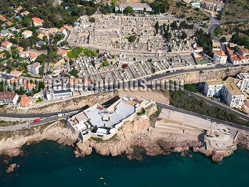 AERIAL VIEW photo of Sète, Occitanie, France. VUE AERIENNE.