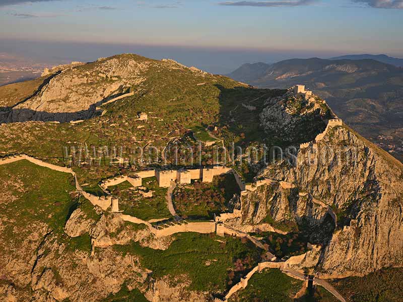 AERIAL PHOTO Acrocorinth, Peloponnese Peninsula, Greece.