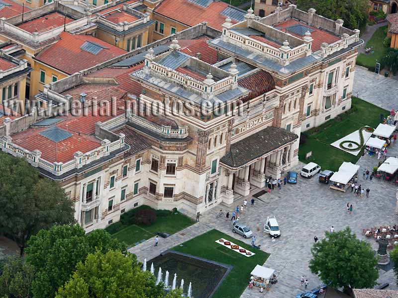 AERIAL VIEW photo of Terme Berzieri, Salsomaggiore Terme, Emilia-Romagna, Italy. VEDUTA AEREA foto, Italia.