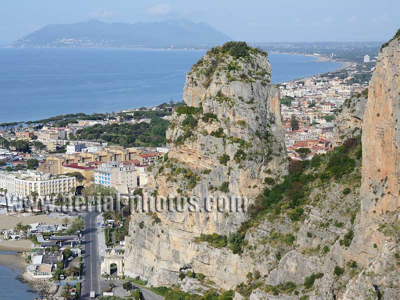 AERIAL VIEW photo of a rock formation, Pisco Montano, Terracina, Lazio, Italy. VEDUTA AEREA foto, Italia.