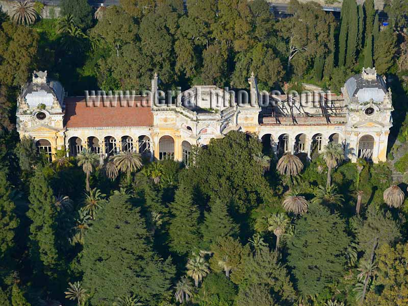 AERIAL VIEW photo of Villa Sultana, Ospedaletti, Liguria, Italy. VEDUTA AEREA foto, Italia.