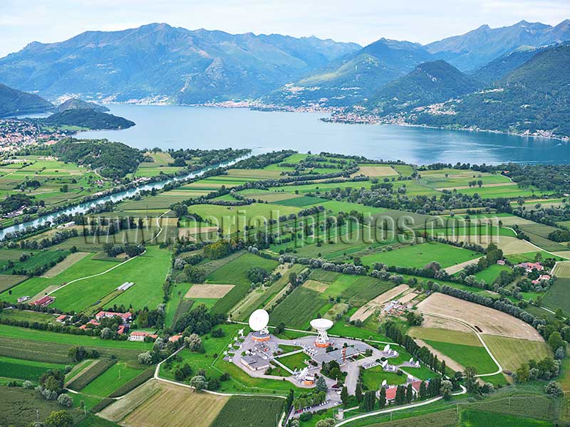 AERIAL VIEW photo of Lario Space Center, Lombardy, Italy. VEDUTA AEREA foto.