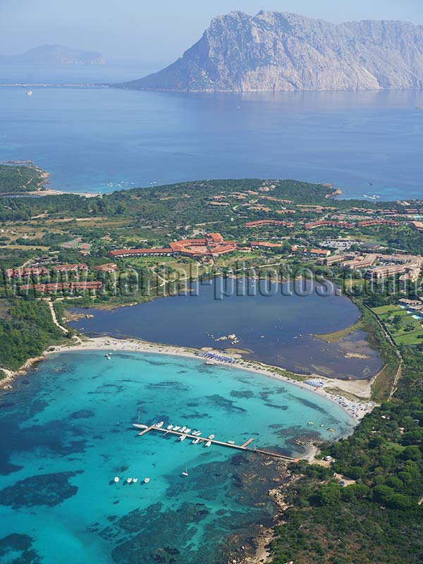 AERIAL VIEW photo of Salina Bamba Beach, Capo Coda Cavallo, Sardinia, Italy. VEDUTA AEREA foto, Sardegna, Italia.