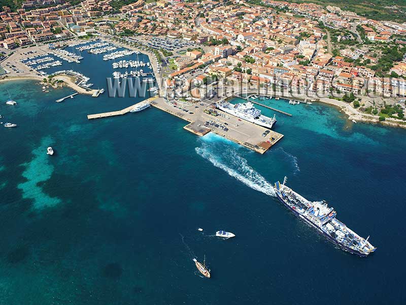 AERIAL VIEW photo of Palau, Sardinia, Italy. VEDUTA AEREA foto, Sardegna, Italia.