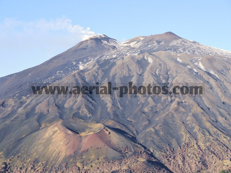 Aerial view, Mount Etna, Sicily, Italy. VEDUTA AEREA foto, Monte Etna, Italia.