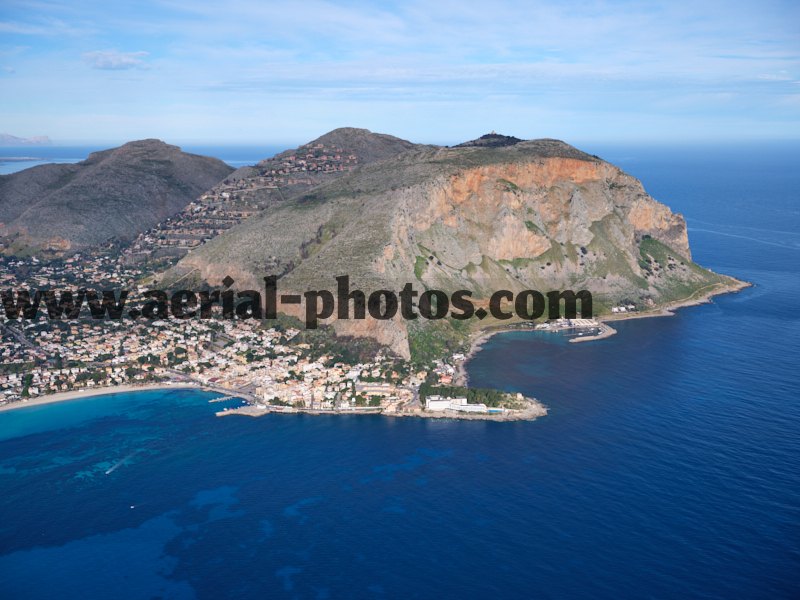 AERIAL VIEW photo of Mondello, Sicily, Italy. VEDUTA AEREA foto, Sicilia, Italia.