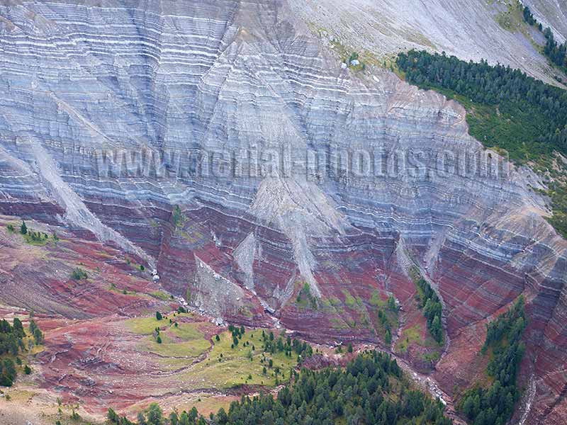 AERIAL VIEW photo of Montechiaro Castle. Trentino-Alto Adige, Italy.