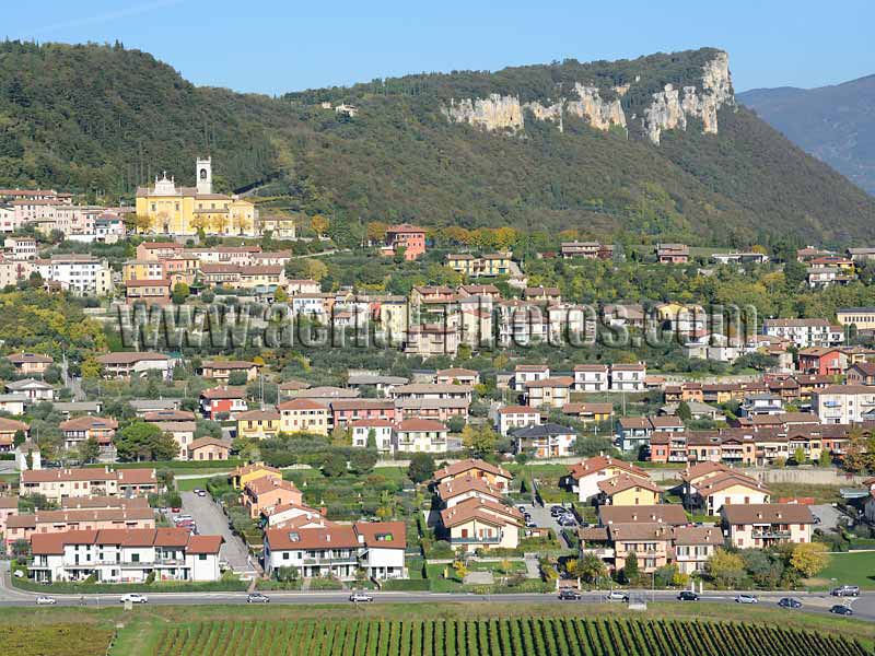 AERIAL VIEW photo of Cavaion Veronese, Lake Garda, Veneto, Italy. VEDUTA AEREA foto.