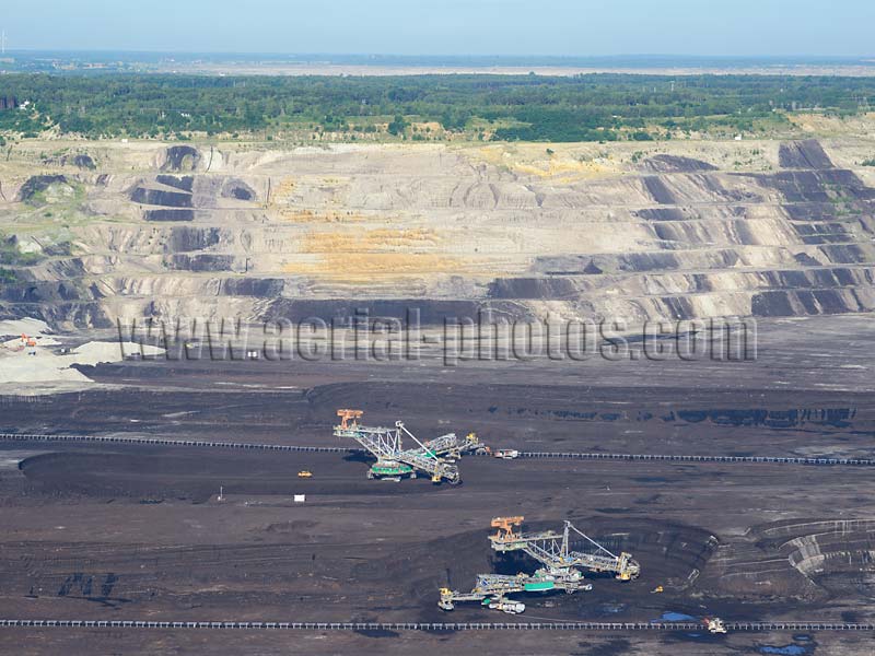 Aerial view, Bełchatów Coal Mine, Poland. FOTOGRAFIA LOTNICZA kopalnia węgla, Polska.