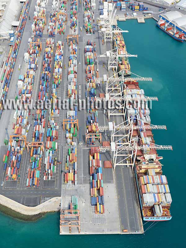 AERIAL VIEW photo of a harbor, Koper / Capodistria, Slovenia. SLIKA ZRAKA Luka, Slovenija.