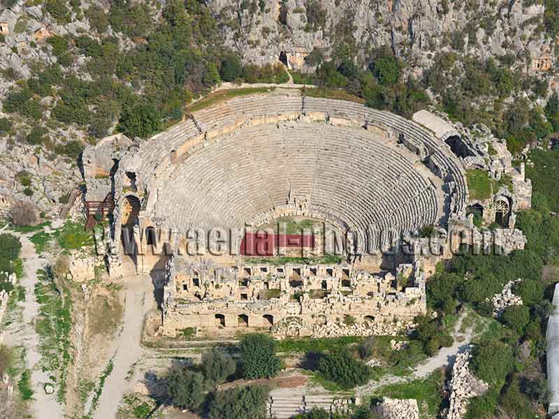 AERIAL VIEW photo of Myra Theater, Turkey.