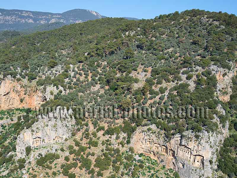 AERIAL VIEW photo of Kaunos Ancient City, Dalyan, Turkey.