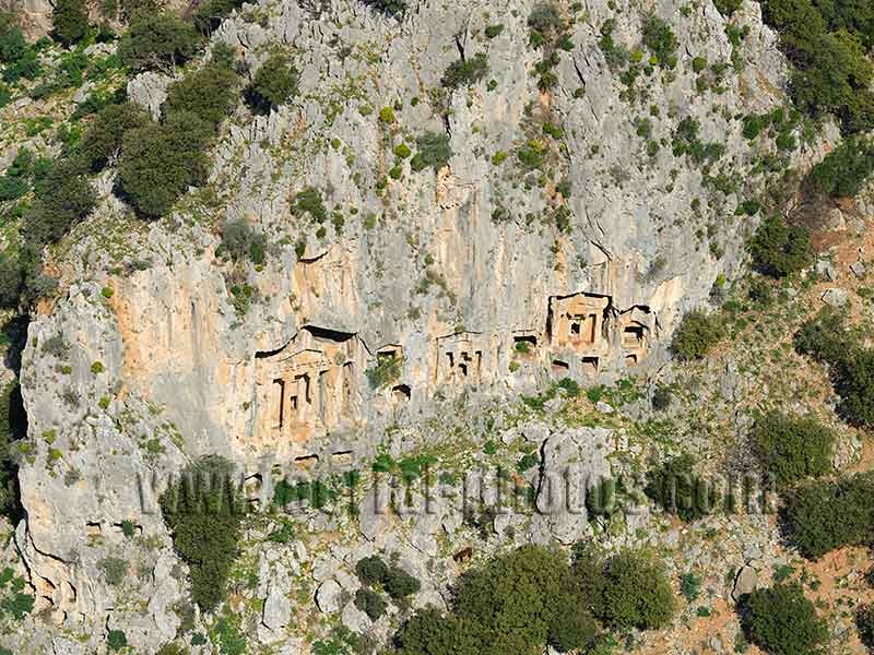 AERIAL VIEW photo of Kaunos Ancient City, Dalyan, Turkey.