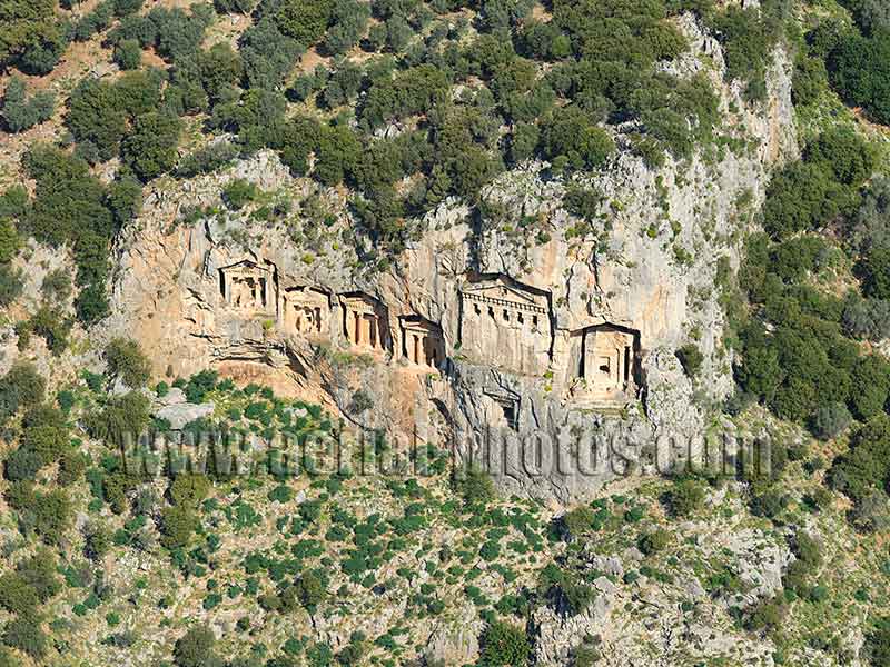 AERIAL VIEW photo of Kaunos Ancient City, Dalyan, Turkey.