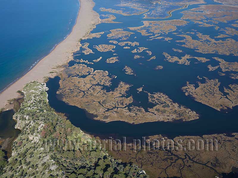 AERIAL VIEW photo of Dalyan Lagoon, Turkey.