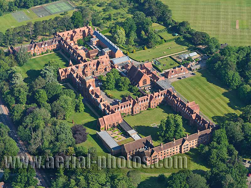 AERIAL VIEW photo of Girton College, University of Cambridge, England, United Kingdom.