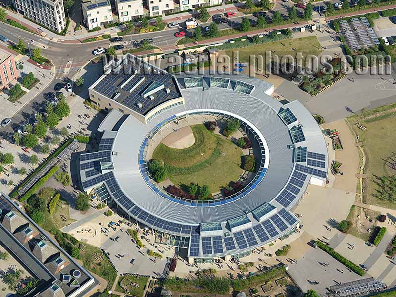 AERIAL VIEW photo of Primary School, University of Cambridge, England, United Kingdom.