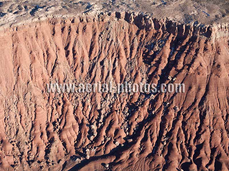 Aerial view of a ravine, Lee's Ferry, Colorado River, Arizona, USA.